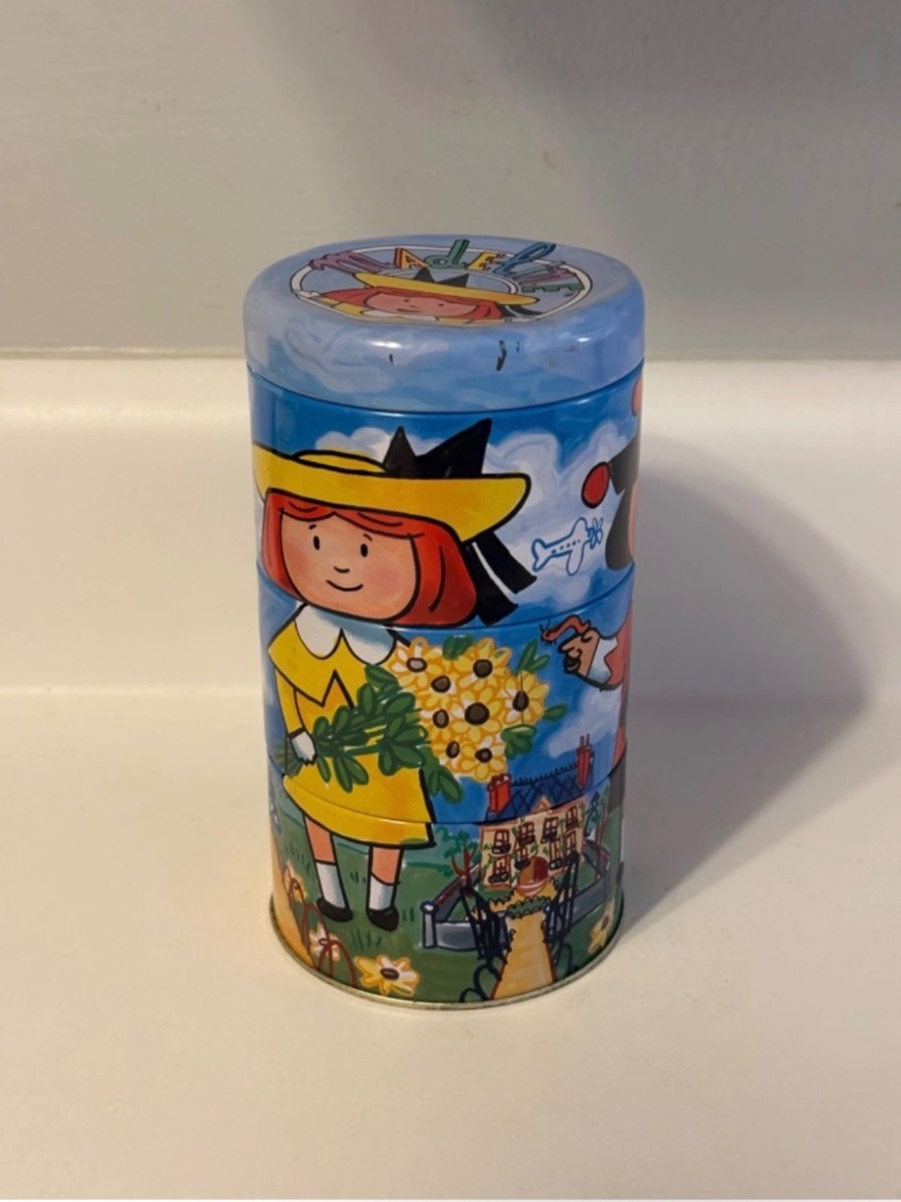 Vintage 1997 Madeline Schylling 3 Tier Stackable Twist Tin Collectible Trinkets